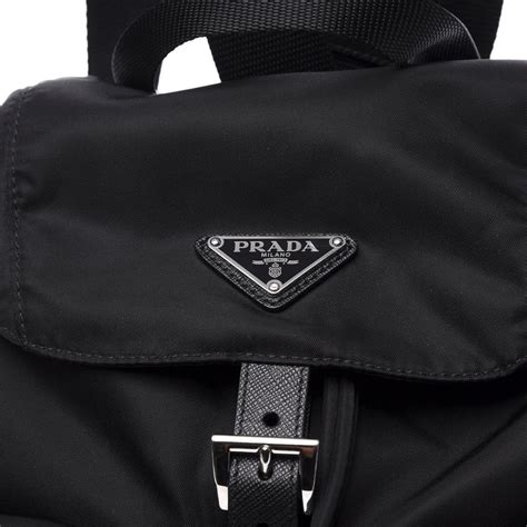 Prada Zainetto Unisex Black Tessuto Nylon Backpack .